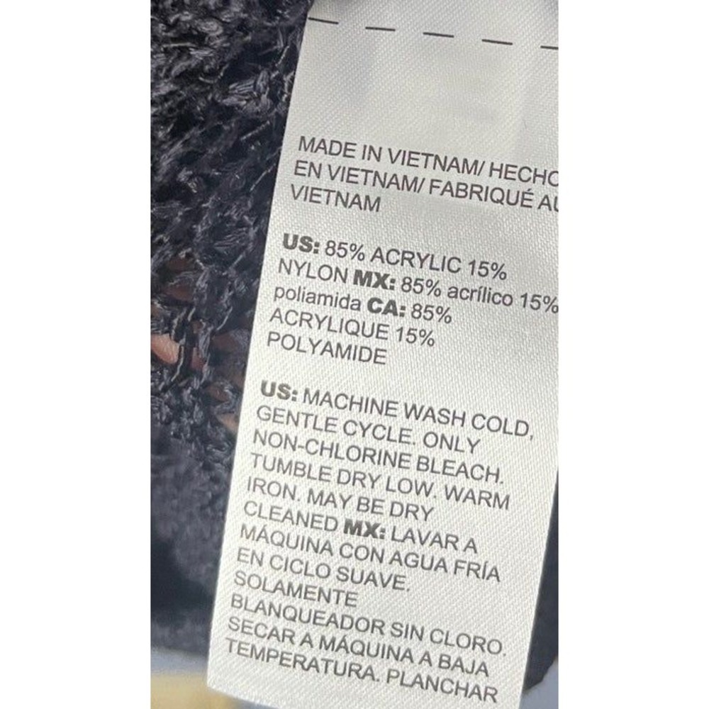 Chicos Lux Mesh Knit Sweater Tee Pullover XL in Classic Navy Blue - Picture 4 of 6